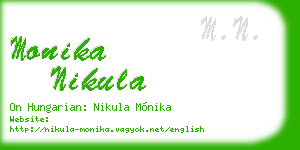 monika nikula business card